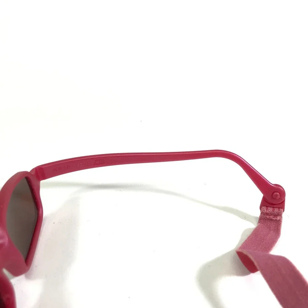 Miraflex Sunglasses NEW BABY 2 Pink Rectangular Frames with Red Lenses